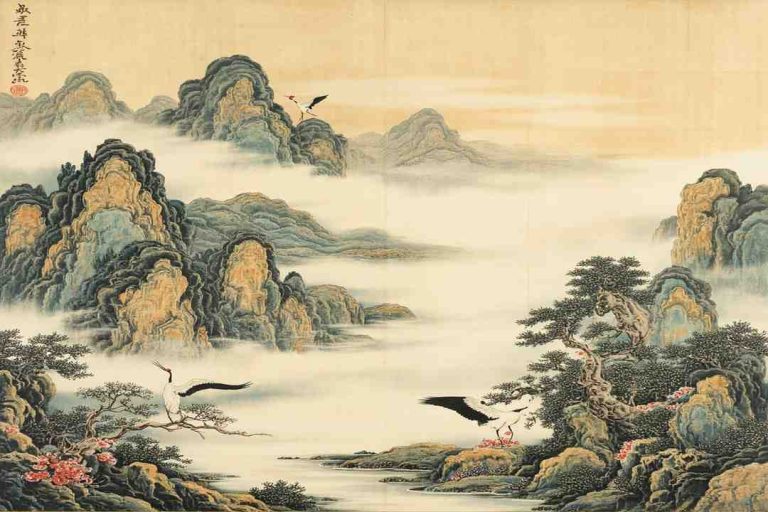 japanese poem types landscape scroll
