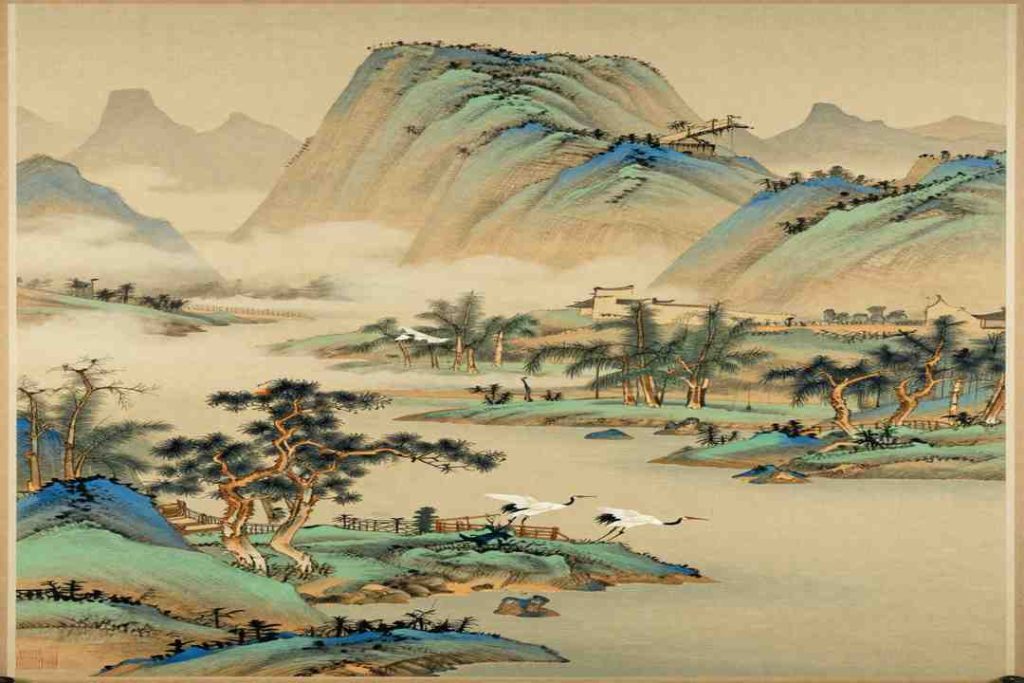 poems from the tang dynasty landscape scroll