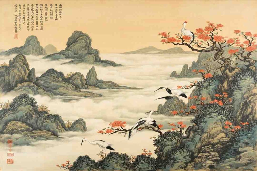 how to read chinese poetry landscape scroll