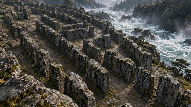 Key imagery and setting for Du Fu Eight Formations Poem Meaning: Stone Array, History, and Translation