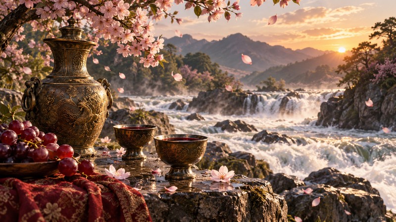 Key imagery and setting for Li Bai Bringing in the Wine Poem Meaning: Images and Translation Notes