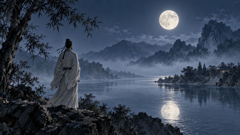 Main scene illustrating Li Bai Moon Poems: Images, Themes, and Translation Notes