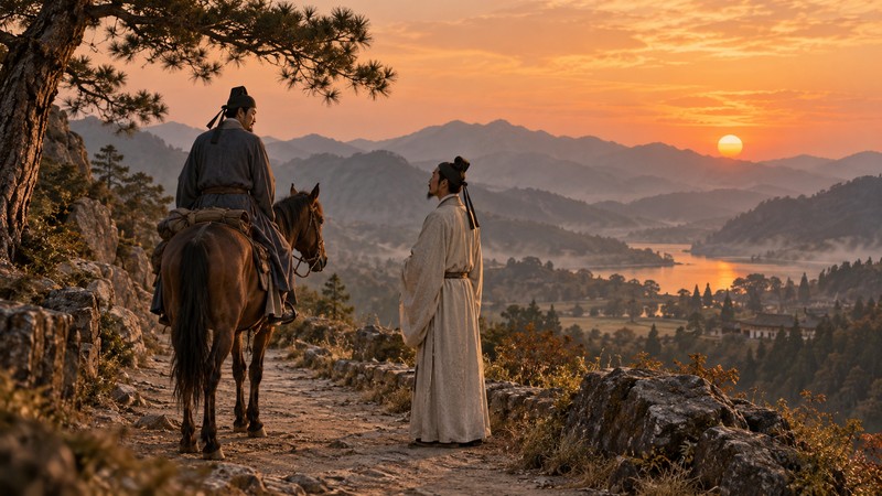 Main scene illustrating Farewell by Wang Wei