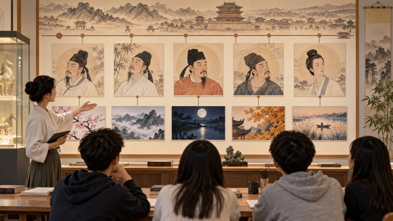 What Chinese Poetry Lesson Plan Means in Tang Poetry - reading context