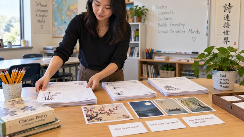 Chinese Poetry Worksheets: Theme, Poet, and Cultural Context - opening context
