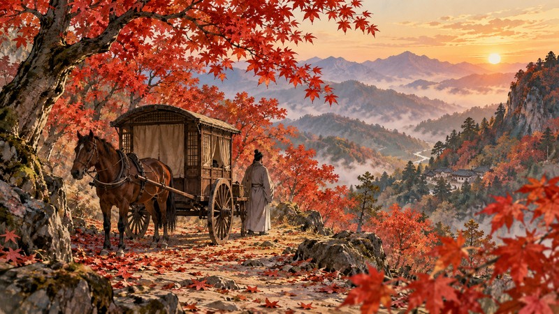 Du Mu Mountain Travel Poem Meaning: Autumn Road and Translation Notes - central imagery