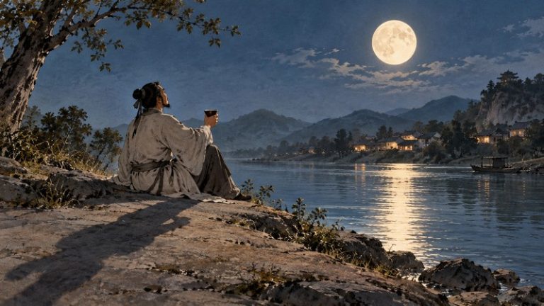 Li Bai: The Immortal Poet Who Drank with the Moon - central imagery