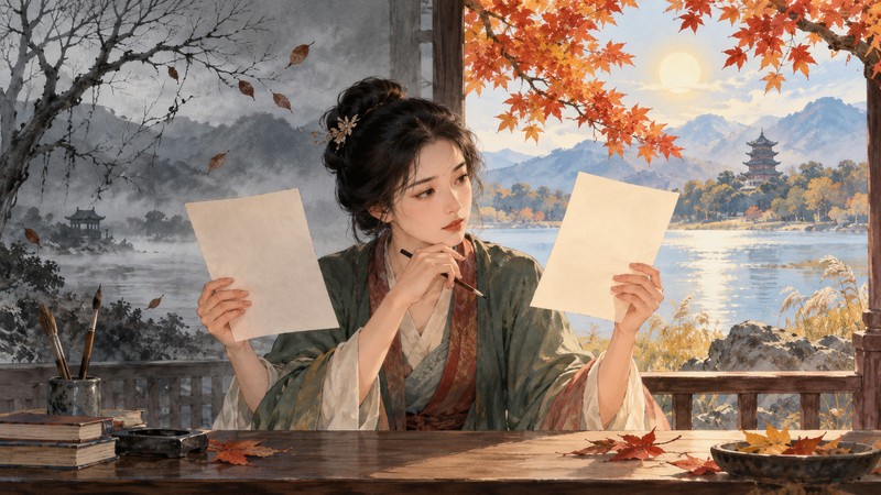 Liu Yuxi Autumn Poem Meaning: Image and Translation Notes - reading and translation context