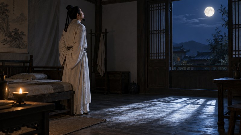 How to Read Quiet Night Thought: Meaning and Background - opening context