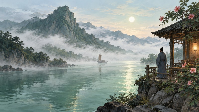 Wang Changling At Hibiscus Inn Poem Meaning: Farewell Image and Translation - central imagery