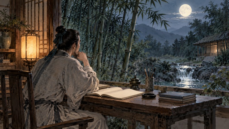 Wang Wei Bamboo Lodge Poem Meaning: Autumn Images and Translation Notes - reading and translation context
